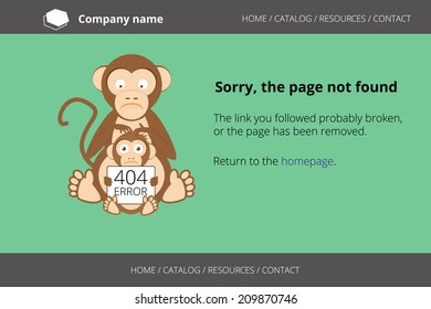 Monkey looking for fleas. Page not found Error 404.