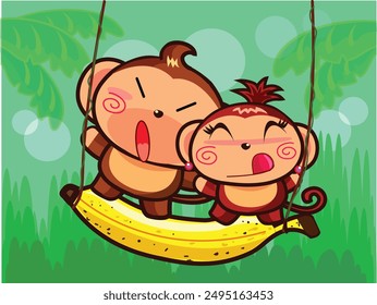 Monkey Love In The Jungle