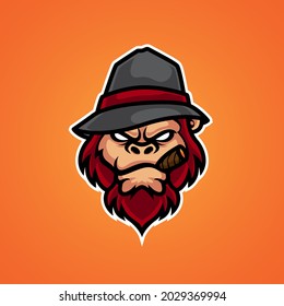 MONKEY MAFIA HEAD MASCOT LOGO