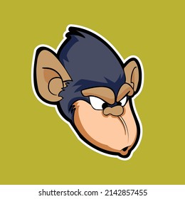 Monkey mafia logo illustration, can be used for mascot, logo, apparel and more