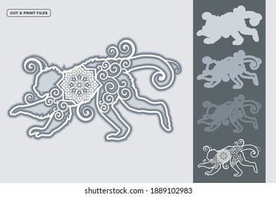 Download Monkey Mandala Stock Illustrations Images Vectors Shutterstock