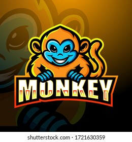 Logo-Design des Affen-Maskottesportes