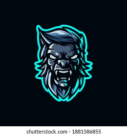 monkey mascot esport logo design