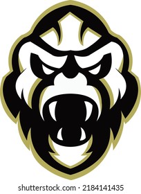 Monkey Mascot logo Design. Brave Monkey Face vector template. Monkey Head design for graphic, Monkey Logo icon Sport Team logo design, Vector Template Illustration, Mascot Brave Hanuman Logo design
