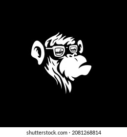 Monkey Mascot Logo Silhouette Version