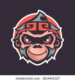 Monkey Mascot Logo Vector