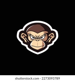 Monkey Mascot logo Vector.Monkey vector illustration.