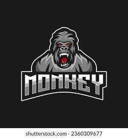 Monkey Mascot Sport Logo Vector Template