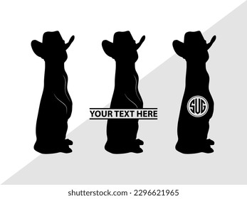 Monkey Monogram Vector Illustration Silhouette