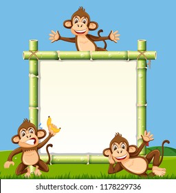 Affe auf Bambuspappe