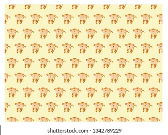 
Monkey on a color background vector