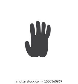 Monkey Paw Print Vector Icon. Filled Flat Sign For Mobile Concept And Web Design. Monkey Animal Footprint Glyph Icon. Symbol, Logo Illustration. Vector Graphics