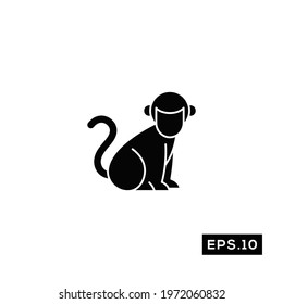 Monkey Pet Animal icon. Pet Animal Icon or Logo Symbol vector