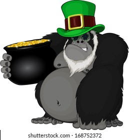 Monkey with a pot of gold