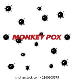Monkey pox spreding virus.vector .eps10