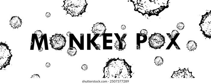 MONKEY POX text on white background