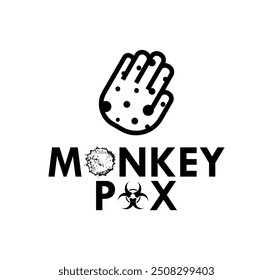 MONKEY POX text on white background