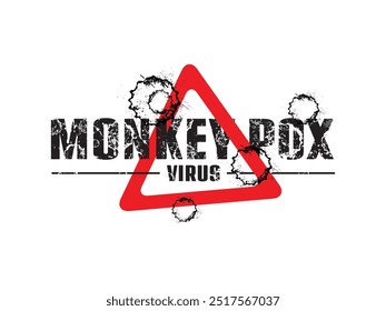 MONKEY POX text on white background
