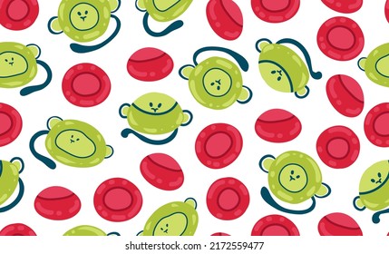 Viruela de mono. Virus epidémico de ilustración vectorial. Los microbios y las moléculas se cierran. Patrón. Fondo claro, fondo de pantalla