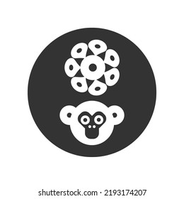 Virus de la varicela, infección, mono, signo de vector de enfermedad