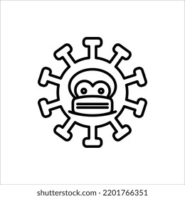 Monkey Pox virus infection icon design. Vector illustration isolated