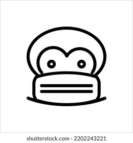 Diseño de iconos para la infección por virus de la viruela del mono. Ilustración de vectores aislada