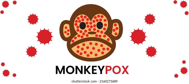 Monkey Pox virus outbreak banner pandemic disease spread awareness and alert. Monkey Pox Design with background.