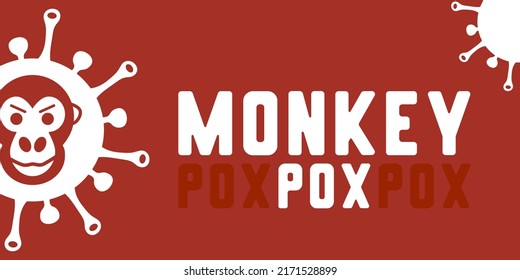 Monkey pox virus outbreak banner. Health monkeypox emergency. Viral dangerous smallpox infection. Medical symptoms, orthopox awareness vector illustration for spreading prevention. Healthcare concept