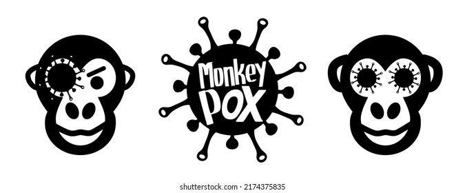 Brote de virus de la varicela. Emergencia de la monkeypox de la salud. Infección viral peligrosa por viruela. Síntomas médicos, ilustración portadora de la conciencia ortopoxa para la prevención de la propagación. Concepto de asistencia sanitaria