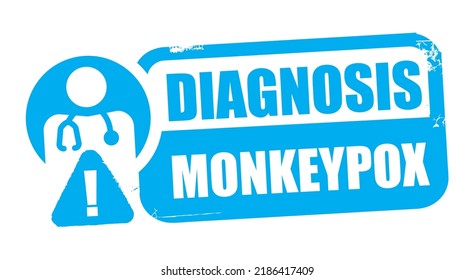 Monkey Pox virus outbreak pandemic design - grunge rubber stamp on white background