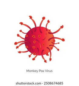 Monkey pox virus outbreak pandemic alert. Monkeypox virus design for prevention, symptom awareness, and disease spread. Medical illustration background for healthcare and science themes.