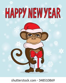 Monkey Present Vector Illustration Stock Vector (Royalty Free ...