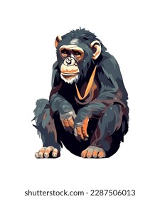 monkey primate animal icon isolated