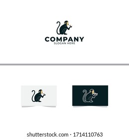 Monkey and Rat Logo Design Template