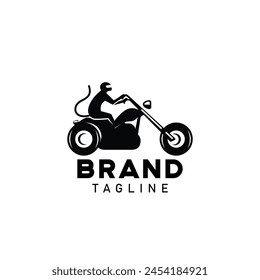 Monkey Riding Motorcycle Logo Icon Design Symbol Template Flat Style Vector