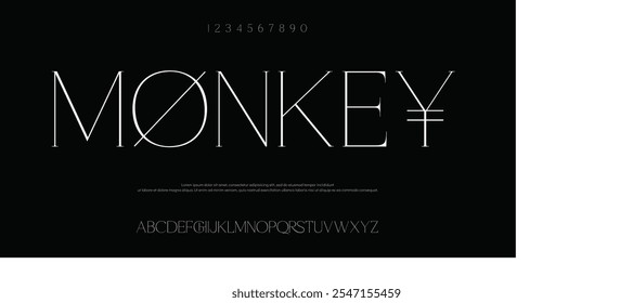 Monkey Rough Screen Print Texture Font. Bold Condensed Display Font with a detailed rough rolled ink, halftone screen texture. Suitable for larger font sizes