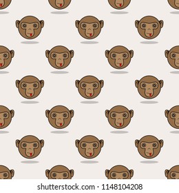 Monkey seamless pattern and vector.
Seamless pattern background with monkeys.
Can be used for print design, clothing, booklets, wrapping paper, wallpaper.
Kids background.