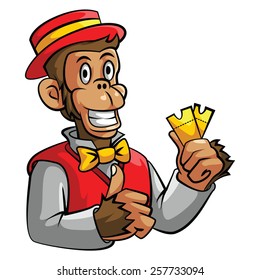 Monkey selling ticket