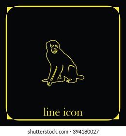 Monkey silhouette.