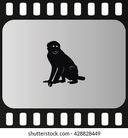Monkey silhouette.