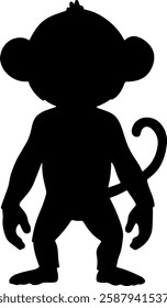 Monkey silhouette illustration vector design.