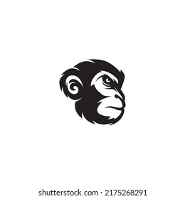 Monkey Silhouette Logo Design Template Stock Vector (Royalty Free ...