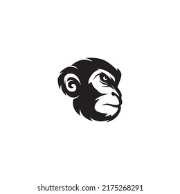 monkey silhouette logo design template