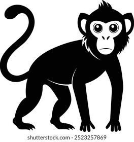 Monkey silhouette vector art  illustration