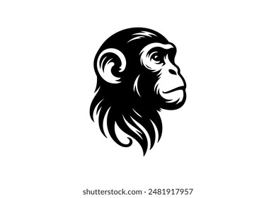 Monkey silhouette vector design Eps