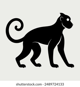 A Monkey silhouette vector illustration