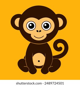 A Monkey silhouette vector illustration