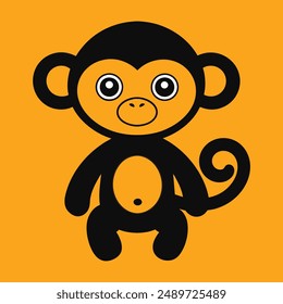 A Monkey silhouette vector illustration