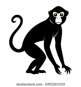 A Monkey silhouette vector illustration