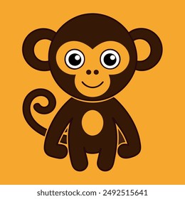 A Monkey silhouette vector illustration